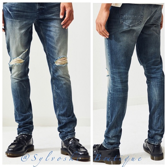 🔥PacSun Medium Indigo Stacked Skinny Jeans - Picture 2 of 10
